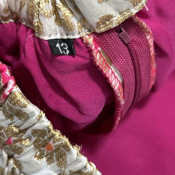 Handmade Maxi Skirt Womens 13 Large Pink‎ Gypsy Embroidered Festival - Picture 5 of 6